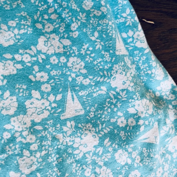 Tommy Girl Flowing Light Weight Nautical Tank Top with Bow Detail & Sailboats - Picture 4 of 7